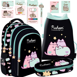 PUSHEEN ŠKOLSKÝ BATOH 10V1 PASTELOVÁ SÚPRAVA TRIEDA 1-3